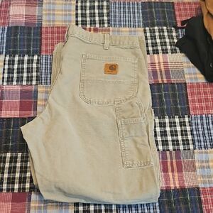 Carhartt Men's Khaki Work Pants 38x32